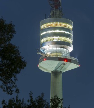 Viyana city, Avusturya Tuna kulede. Gece çekimi