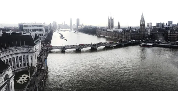 London City Skyline Seen — Stock Photo, Image