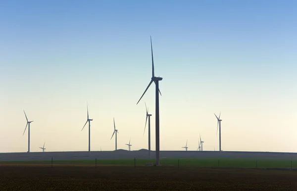 Windturbines Het Dorp — Stockfoto