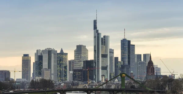 Cityscape Şehrin Frankfurt Main Almanya — Stok fotoğraf