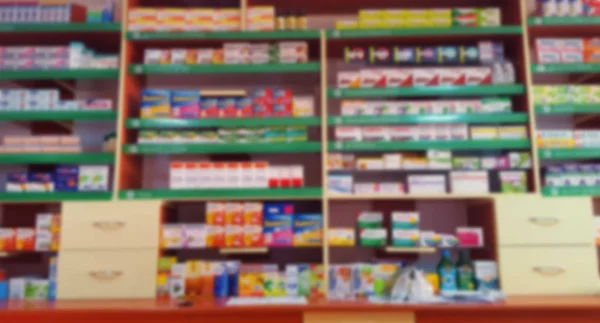Blurred Photo Pharmacy Interior — Stock Photo, Image