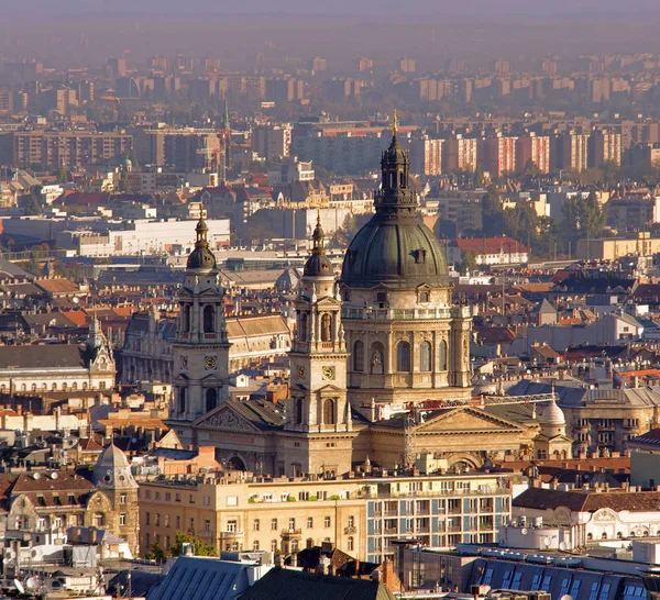 Cathédrale Saint Étienne Budapest Hongrie Vue Loin Colline Gellert — Photo