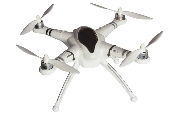 Quadcopter Drone Isolado Fundo Branco — Fotografia de Stock