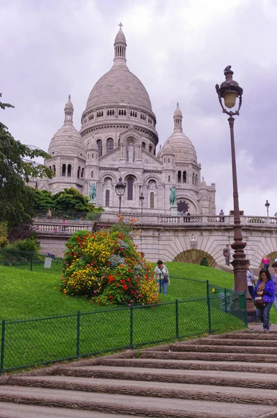 Paris Fransa Eylül 2011 Basilique Sacré Coeur Turistik Cazibe Birçok — Stok fotoğraf