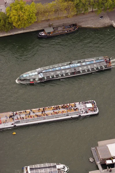 Parigi Francia Settembre 2011 Nave Crociera Barca Turisti Sulla Senna — Foto Stock