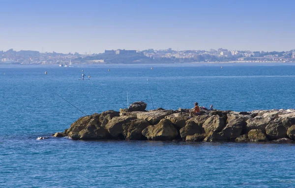 Marseille Fransa Ekim 2011 Balıkçı Deniz Iskelede Marsilya — Stok fotoğraf