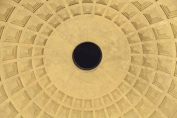 Interno Della Cupola Del Pantheon Roma Città Italia — Foto Stock