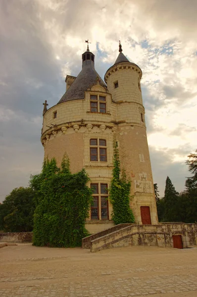 Turm Der Burg Von Chenonceau Frankreich — Stockfoto