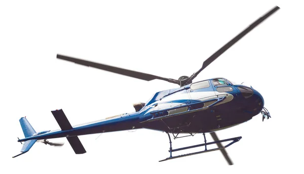 Mavi Helikopter Havada — Stok fotoğraf