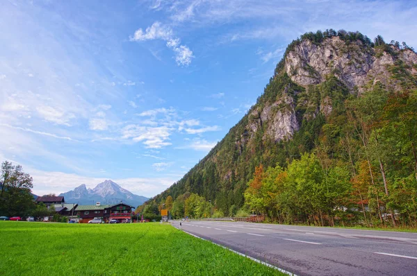 Estrada Nos Alpes Alemanha Estrada Berchtesgaden — Fotografia de Stock