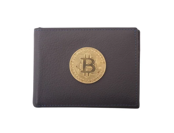 Bitcoin Digital Coin Wallet Isolated — Stock Photo, Image