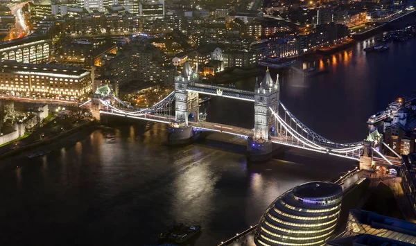 Tower Bridge Londra Scena Notturna — Foto Stock