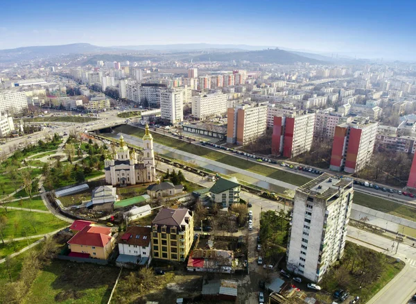 Flygfoto Över Iasi Stad Moldavien Rumänien — Stockfoto