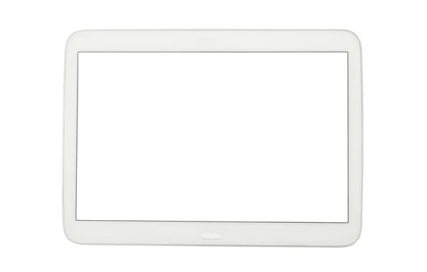 Witte Tablet Met Leeg Scherm Geïsoleerd — Stockfoto