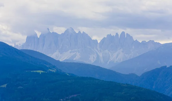 Val Funes Seceda Odle Csúcs Dolomitok Olaszország Alpok — Stock Fotó