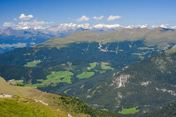 Lanskap Gunung Italia Alpen Pemandangan Musim Panas Val Funes — Stok Foto
