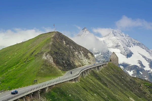 Alpejska Droga Góry Grossglockner Przebiegu Drogi Austrii — Zdjęcie stockowe