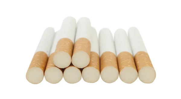 Pack Cigarettes Isolé Sur Fond Blanc — Photo