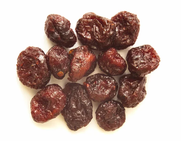 Dried Cranberry Fruit Isolated White Background Closeup Image — Stock Photo, Image