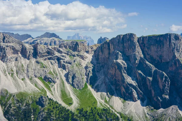Alta Badia Bergzicht Uit Seceda Italië Alpen Zomer Landschap — Stockfoto