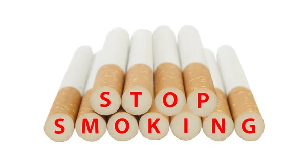 Pacchetto di sigarette isolato su sfondo bianco — Foto Stock