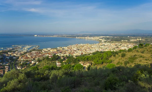 Paisaje Verano Rosas Complejo Costa Brava España — Foto de Stock