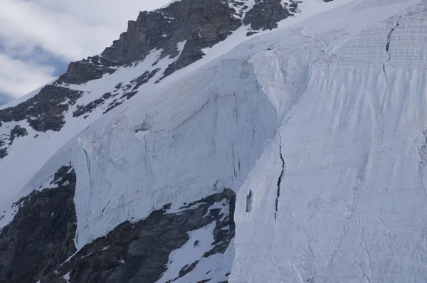 Gletsjer Met Ijs Alpen Van Gran Paradiso Italië — Stockfoto