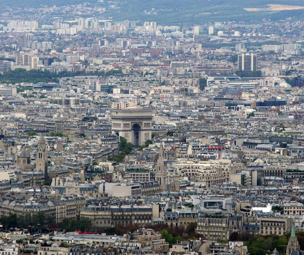 Łuk Triumfalny Paryżu Francja Widok Lotu Ptaka — Zdjęcie stockowe