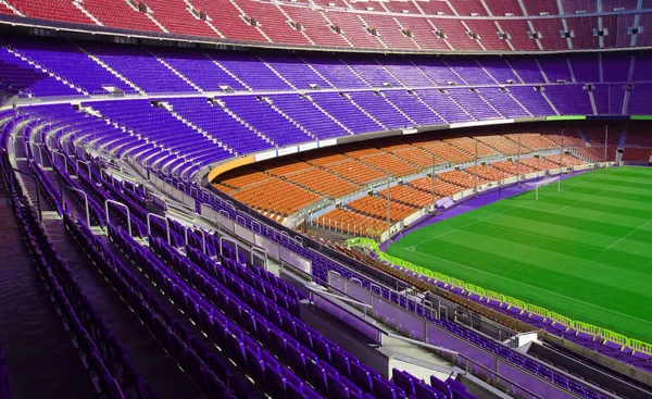 View Empty Soccer Football Stadium Sports Match — Stock Photo, Image