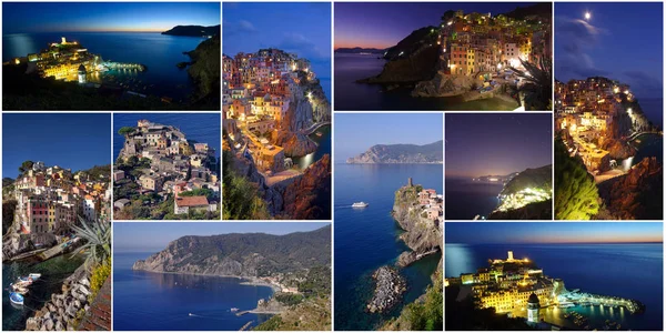 Set of collage van beelden van de Cinque Terre, Italië — Stockfoto