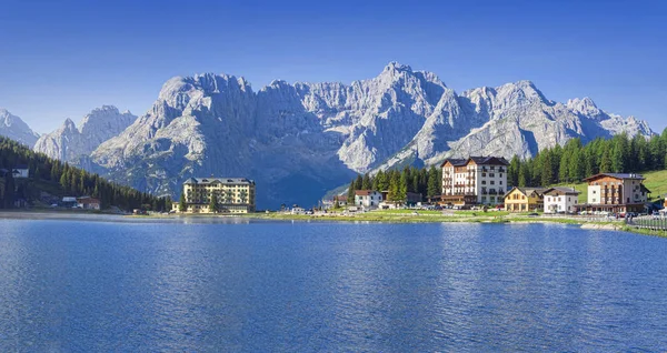 Lago Misurina Dolomitas Itália Paisagem — Fotografia de Stock