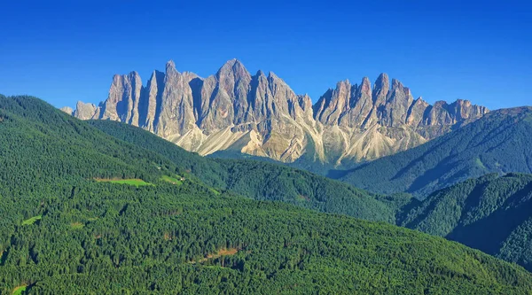 Alpine Landscape Dolomites Mountain Peaks Italy Val Funes — Stock Photo, Image