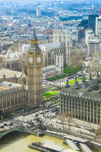 Big Ben Londen City Luchtfoto — Stockfoto