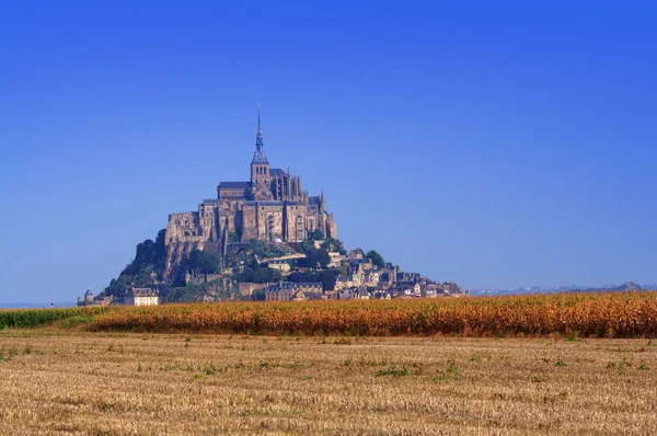 Famoso Castelo Saint Michel Montanha França — Fotografia de Stock