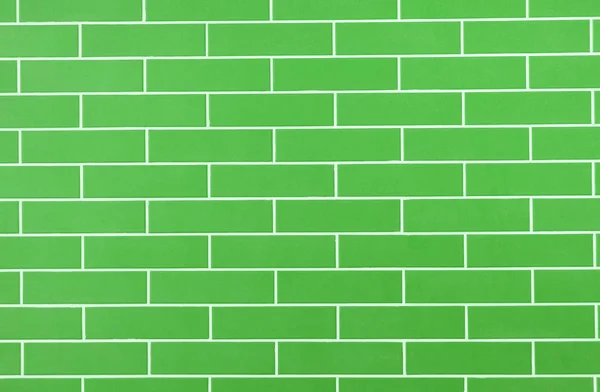 green background of brick wall texture