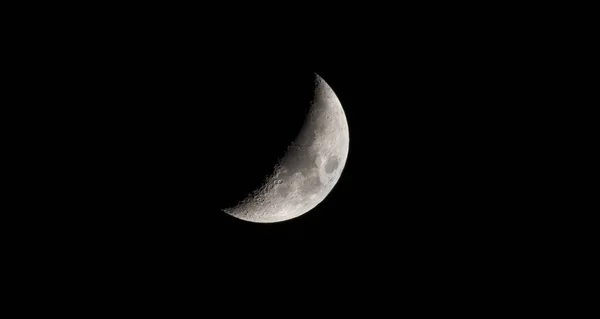 Mond Mit Kratern Der Nacht Foto Aufgenommen Mit Großem Tele — Stockfoto