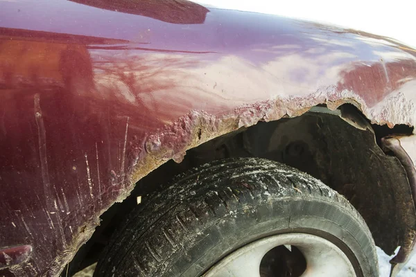 Car Rust Detail Rusty Fender — 스톡 사진