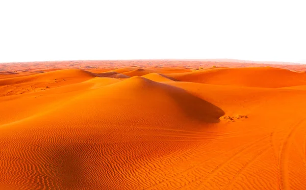 Areia Deserto Dunas Isoladas Fundo Branco — Fotografia de Stock