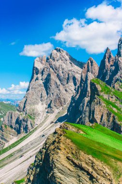 İtalyan Dolomitler. Alpler 'deki Odle Dağı' ndan.