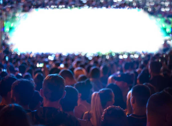 Folla Persone Concerto Spettacolo Sfondo Bianco — Foto Stock