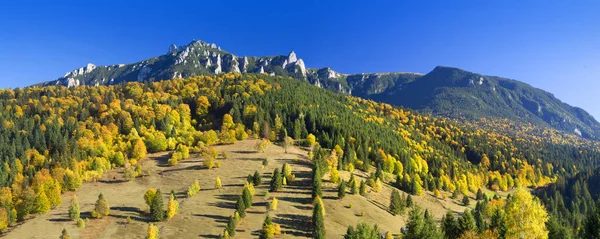 Φθινοπωρινό Τοπίο Στην Ορεινή Σκηνή Τσέχλαου Ρουμανία — Φωτογραφία Αρχείου