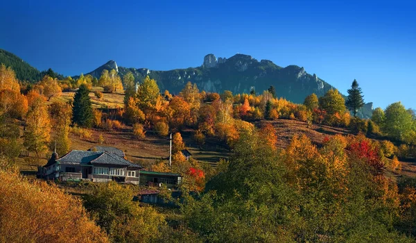 Ceahlau Mountain Fall Autumn Landscape — Stock Photo, Image