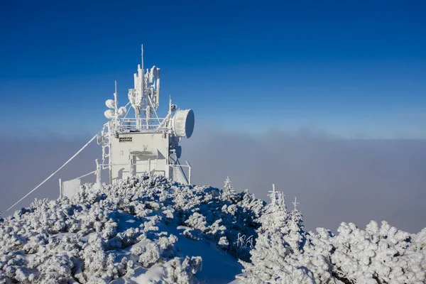 Antenne Auf Gebäude Winterszene — Stockfoto