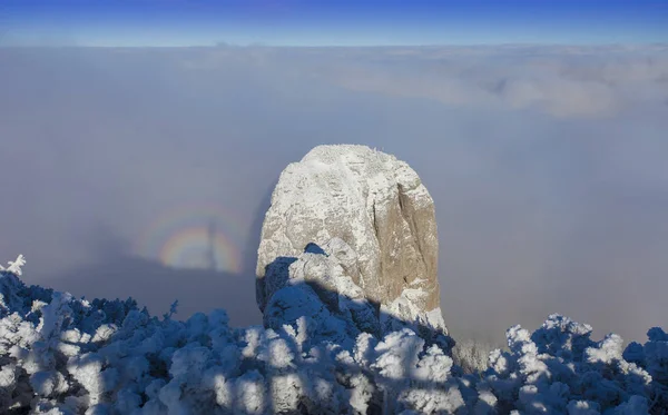 自然界中的彩虹现象 罗马尼亚Ceahlau — 图库照片