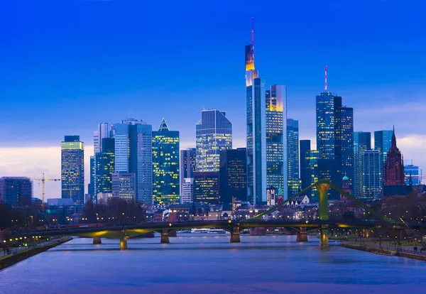 De stad Frankfurt am Main in Duitsland Stockfoto