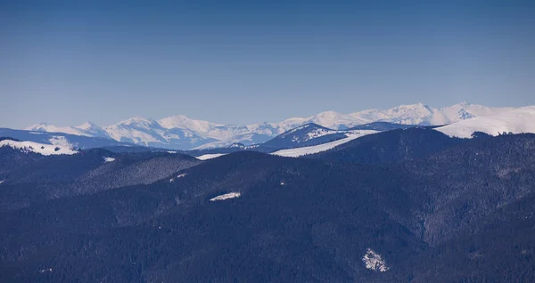 Rodnei Berg Winter Rumänien — Stockfoto