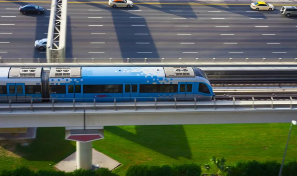 Dubai Uae September 2018 Modern Metro Transportation Dubai City Downtown — Stock Photo, Image