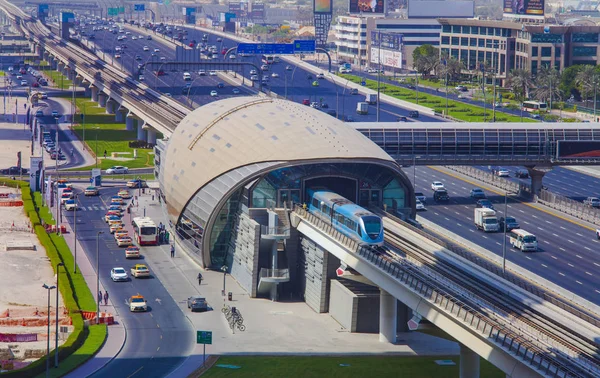 Dubai Uae September 2018 Subway Metro Station Dubai United Arab — Stock Photo, Image