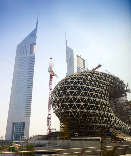 Dubai Förenade Arabemiraten September 2018 Nya Moderna Byggnad Konstruktion Zayed — Stockfoto