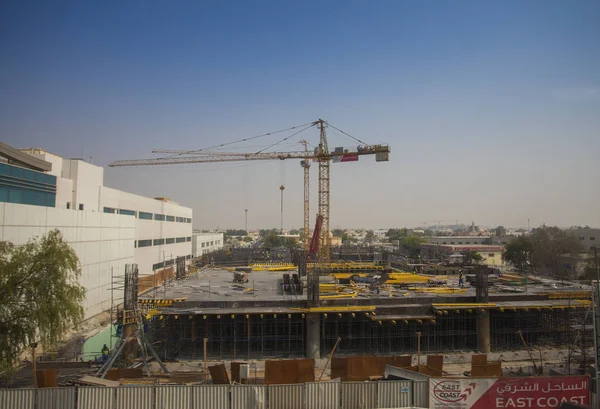 Dubaj Uae Září 2018 Jeřáb Pro Novou Moderní Stavbu Stavebnictví — Stock fotografie